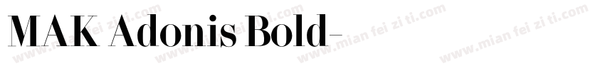MAK Adonis Bold字体转换